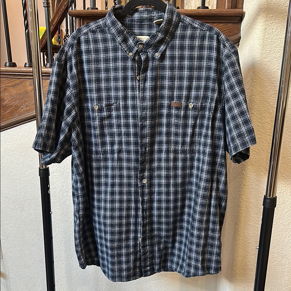 Men's Redhead Blue Plaid Shirt XXL